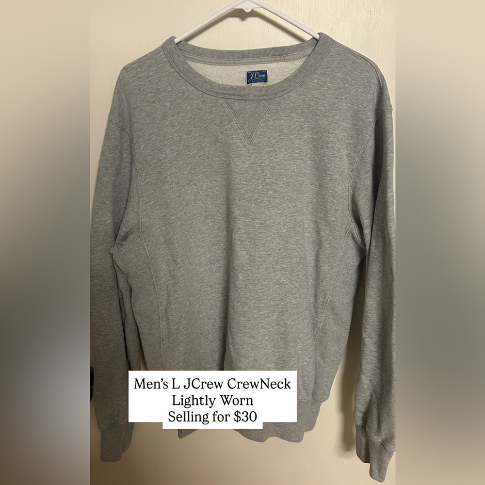 J. Crew Light Gray Crewneck Sweater